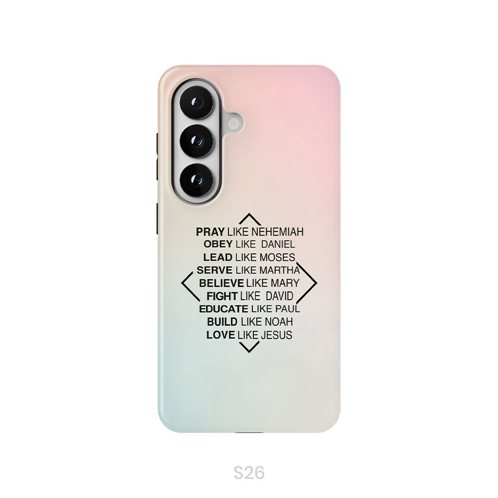 Christian phone cases: Pray like Nehemiah obey like Daniel phone case