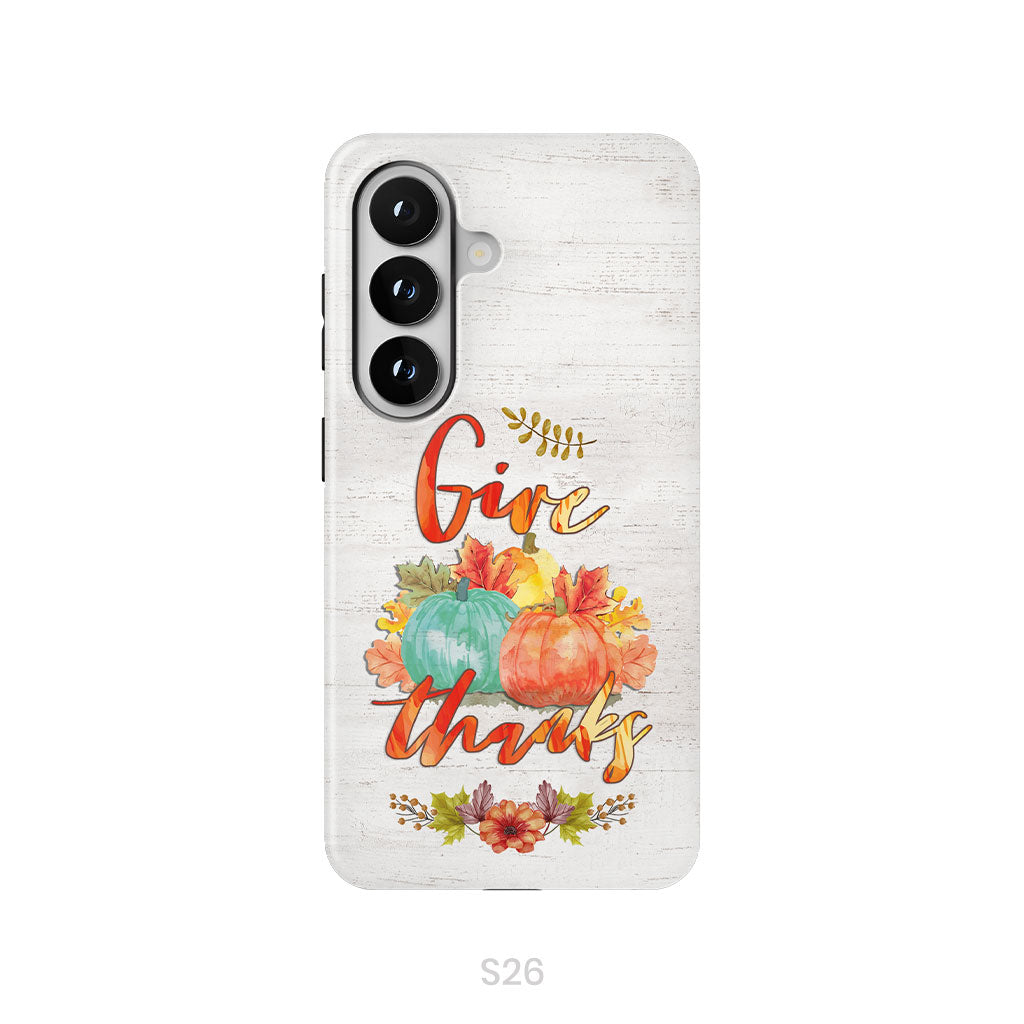 Pumpkin, Thanksgiving, Give thanks phone case