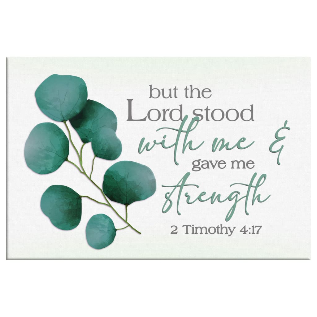 Inspirational Christian wall art featuring 2 Timothy 4:17, a beautiful addition to faith-filled homes and gifts.