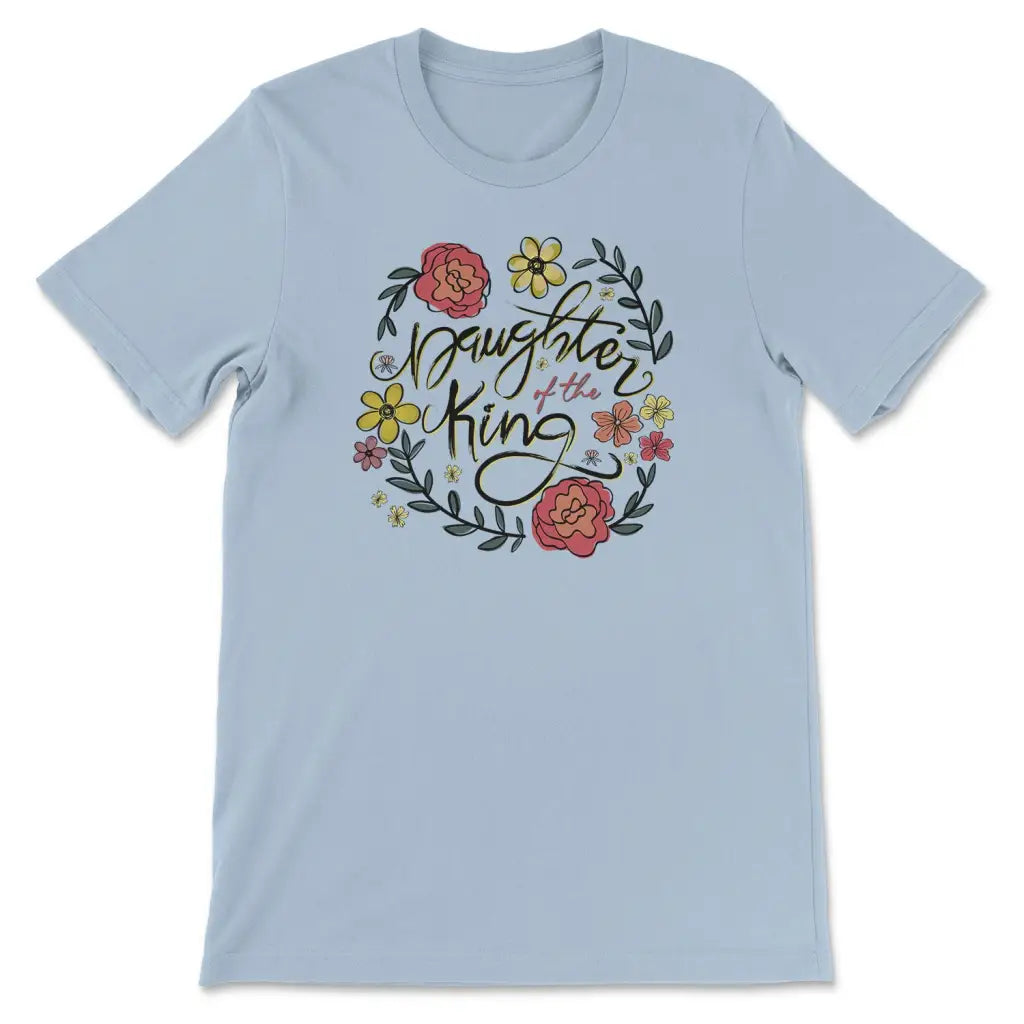 Daughter of the king flowers Women’s t-shirt Light Blue / S