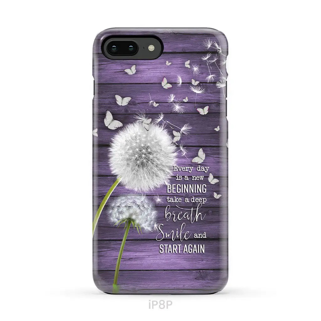 Every day is a new beginning take a deep breath phone case iPhone 8 Plus / Tough Case
