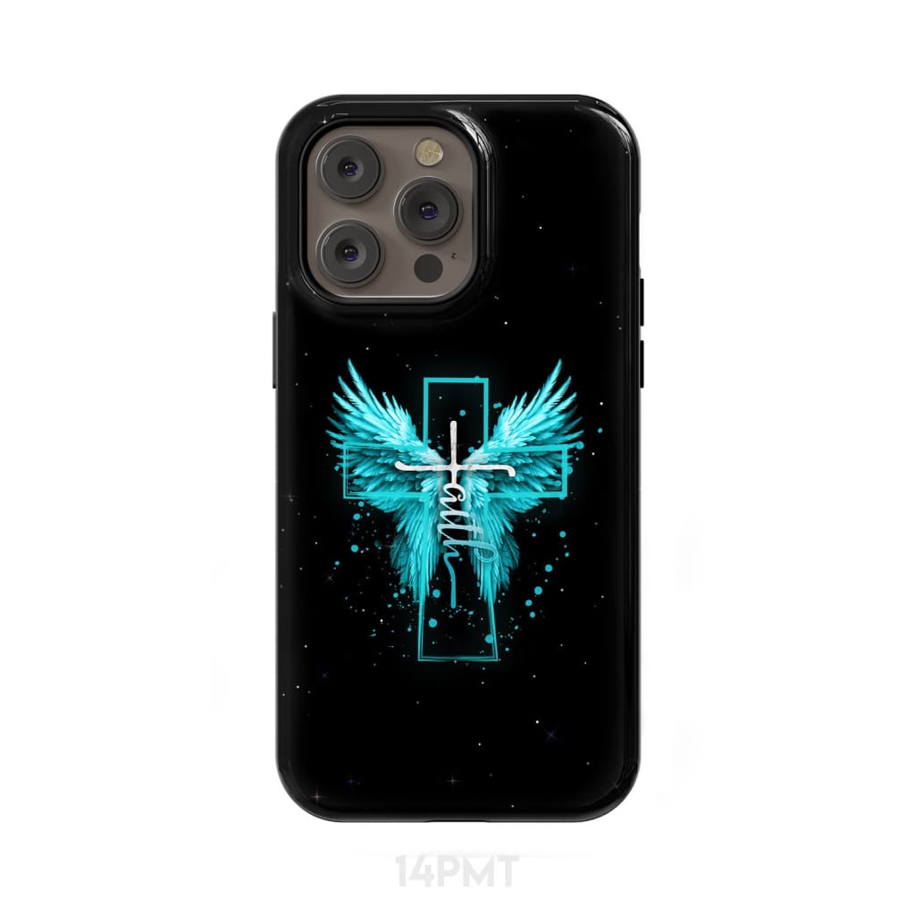 Faith Cross Wings Phone Case iPhone 14 Pro Max / Tough