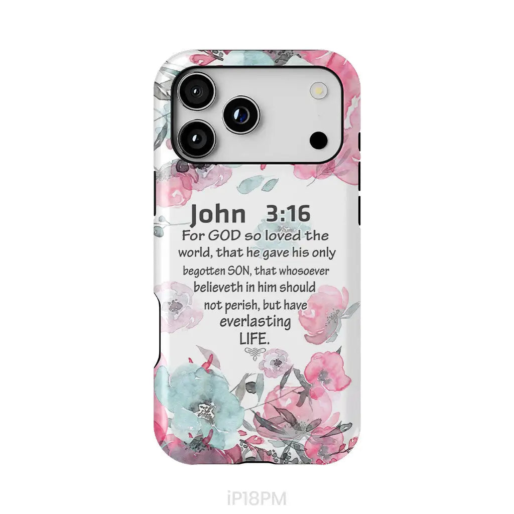 For God So Loved The World John 3:16 Bible Verse Phone Case iPhone 18 Pro Max / Tough Case
