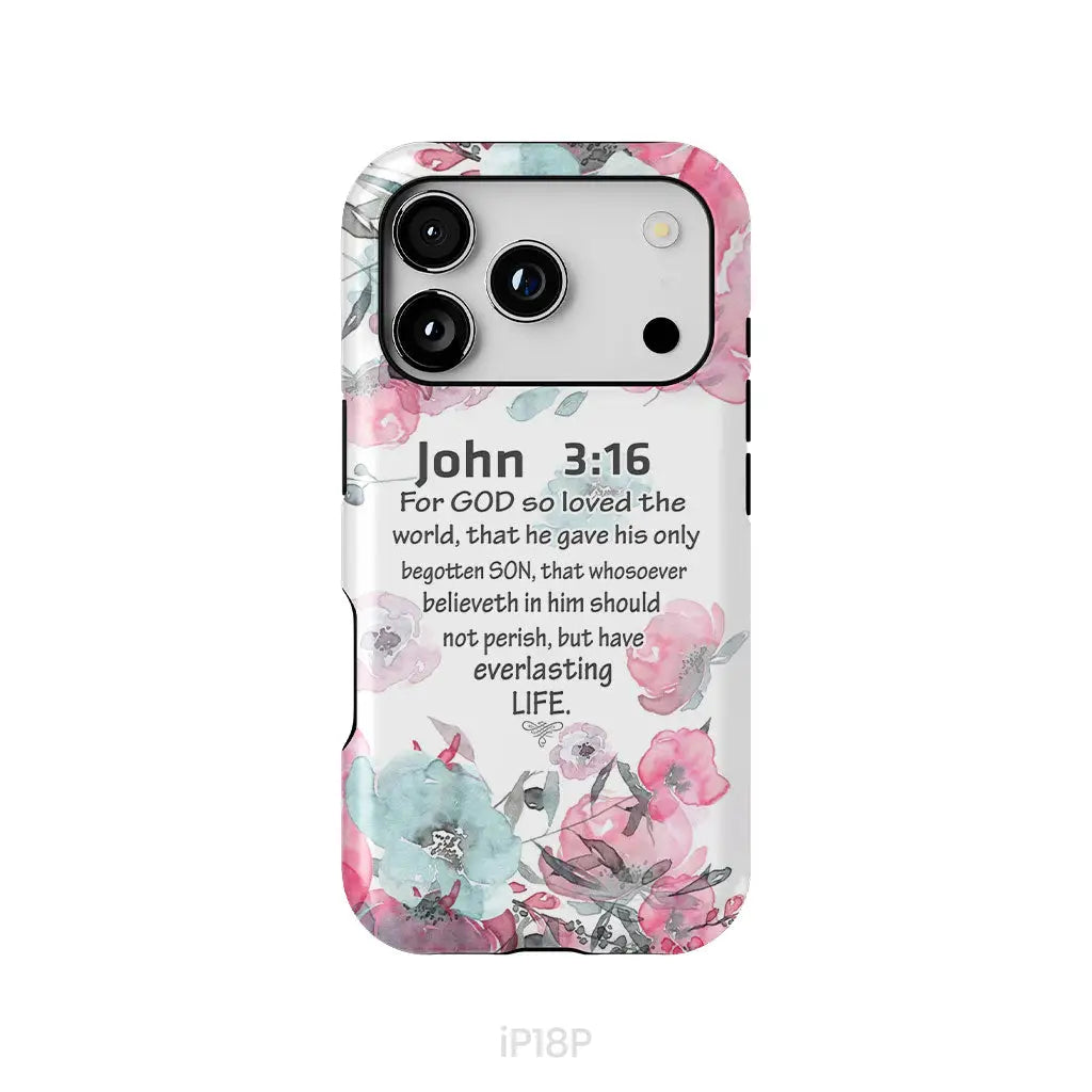 For God So Loved The World John 3:16 Bible Verse Phone Case iPhone 18 Pro / Tough Case
