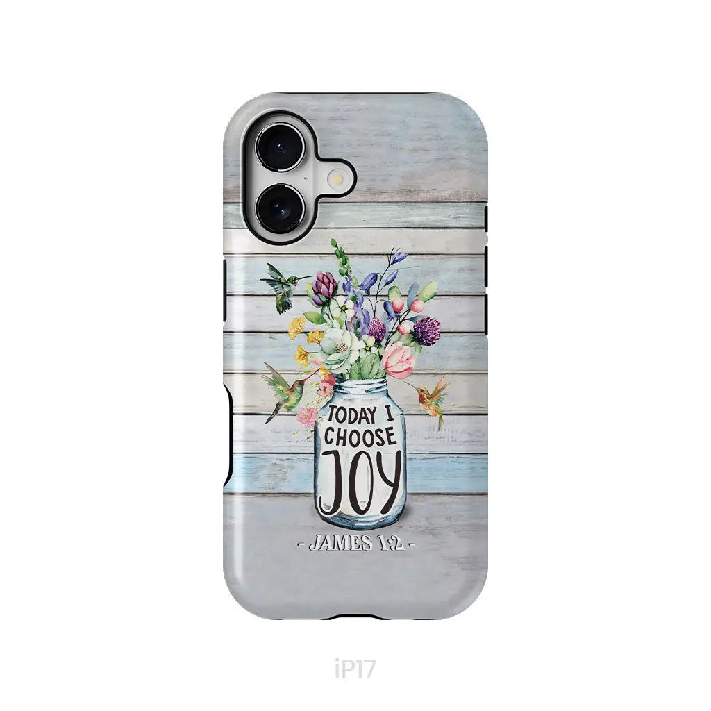 Hummingbird flowers Today I choose joy phone case iPhone 17 / Tough Case