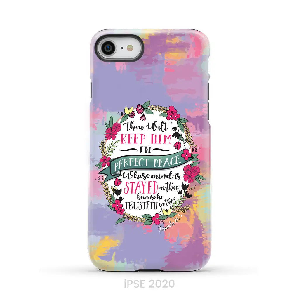 Isaiah 26:3 KJV Thou Wilt Keep Him In Perfect Peace Phone Case iPhone SE 2020