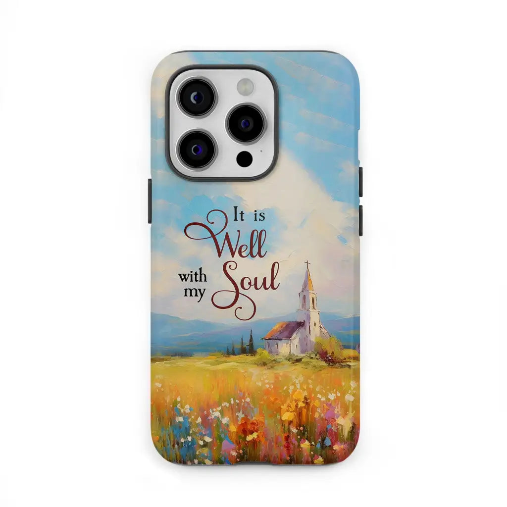 It is Well With My Soul Church Art Phone Case