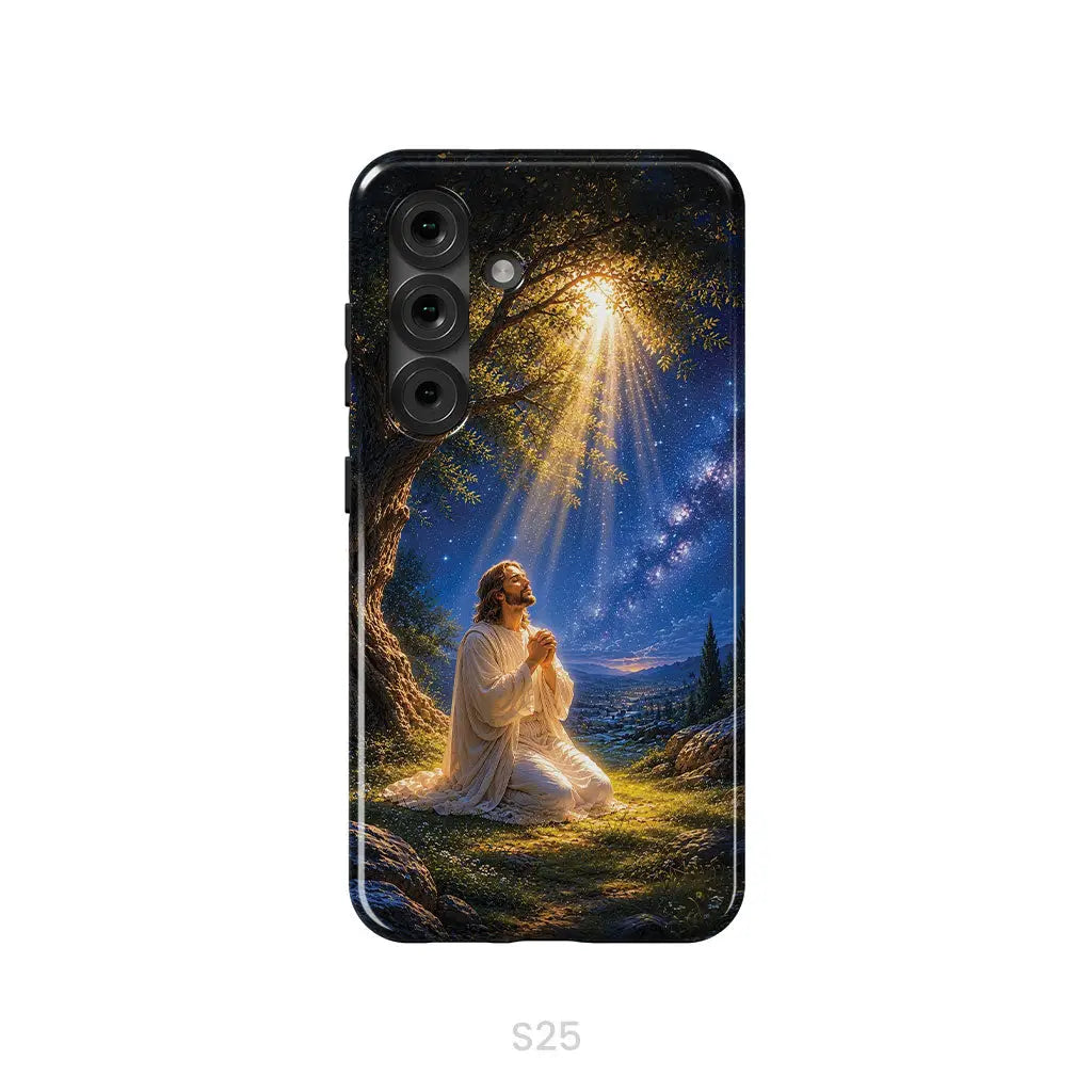 Jesus Praying At Gethsemane Matthew 26:39 Christian Phone Case Samsung Galaxy S25 / Tough Case