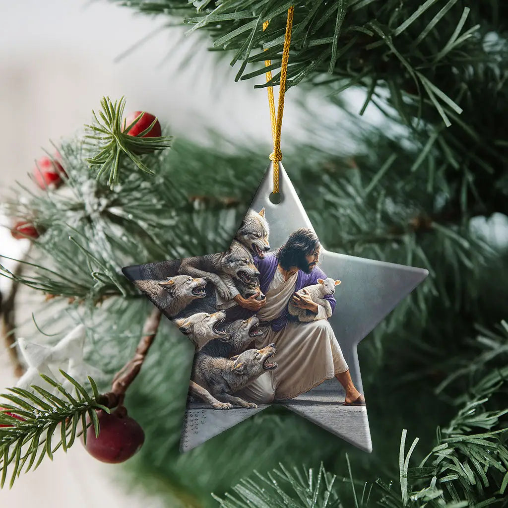 Faithful reminder ornament of Jesus’ courage and love—perfect for Christmas, birthdays, or milestones.