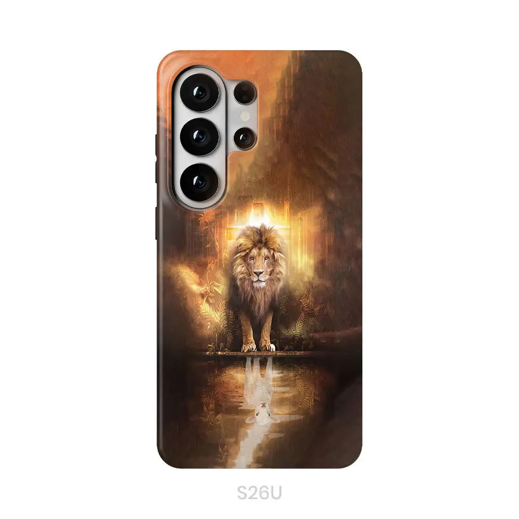 Jesus the lion the lamb phone case Lion and lamb phone case Samsung Galaxy S26 Ultra / Tough Case