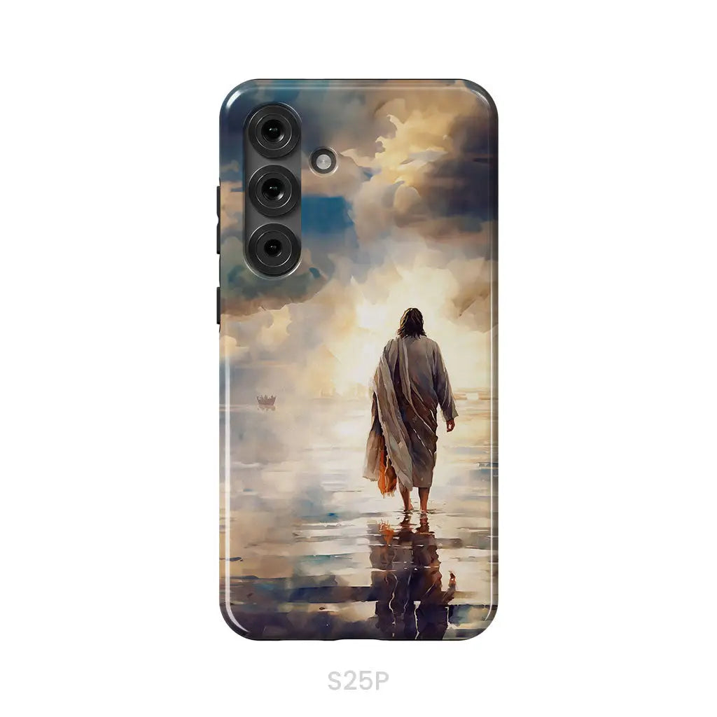 Jesus Walking on Water Phone Case Samsung Galaxy S25 Plus / Tough Case