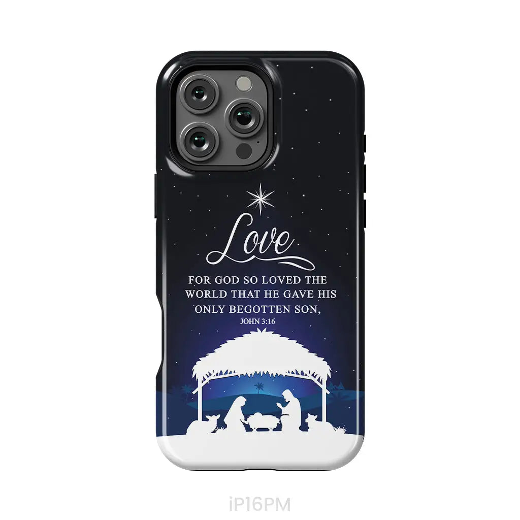 John 3:16 For God so loved the world Christmas phone case iPhone 16 Pro Max / Tough Case