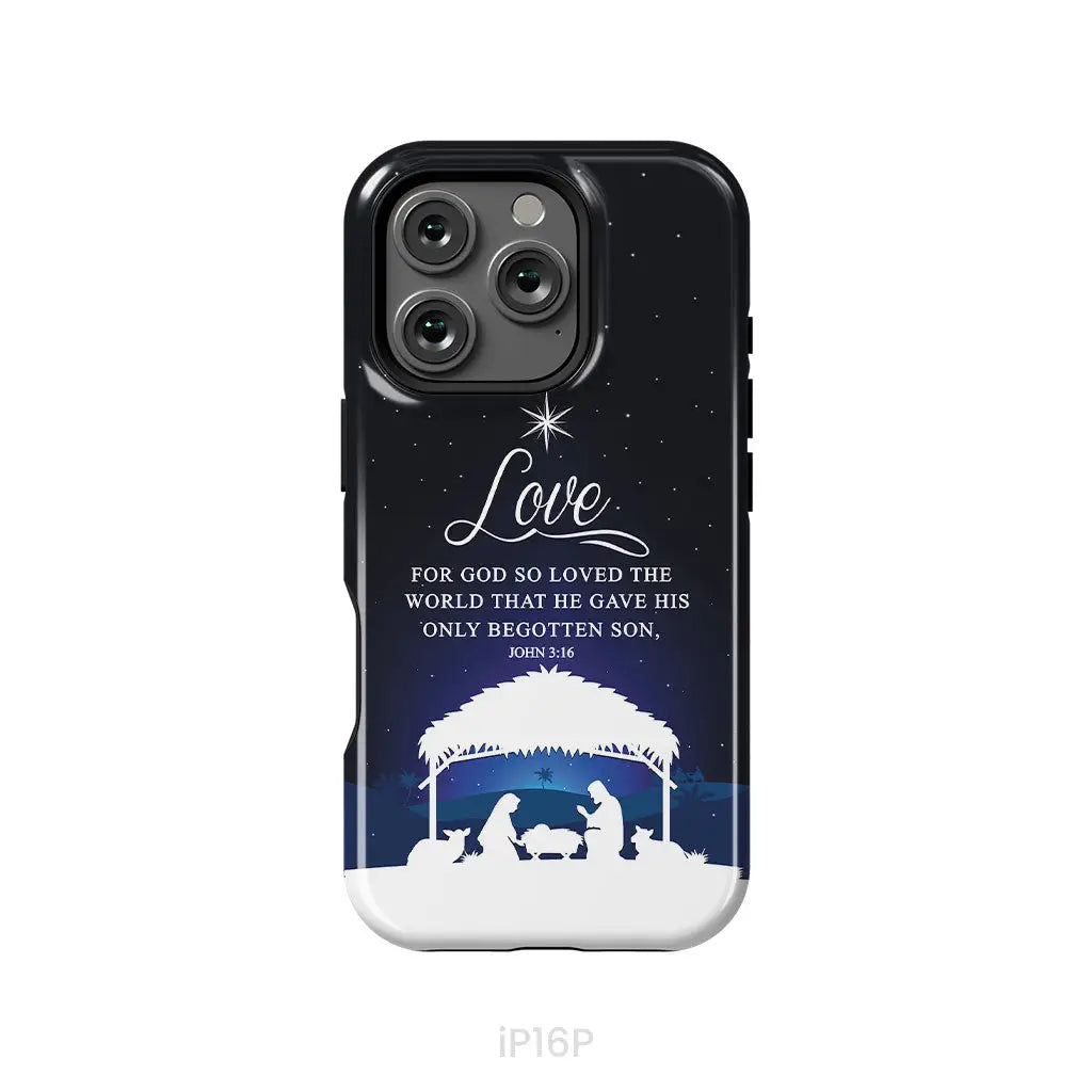 John 3:16 For God so loved the world Christmas phone case iPhone 16 Pro / Tough Case