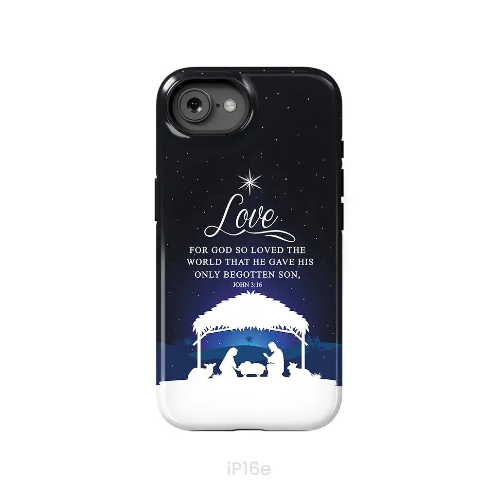 John 3:16 For God so loved the world Christmas phone case iPhone 16e / Tough Case