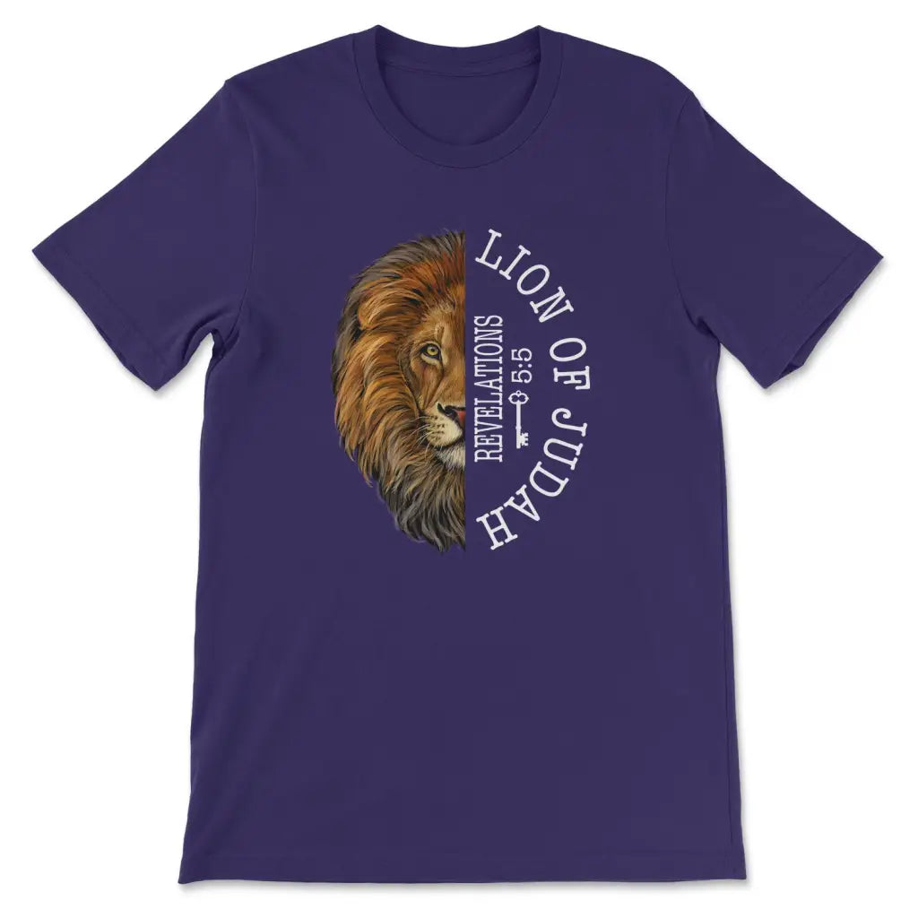 Lion of Judah Revelation 5:5 t-shirt Team Purple / S