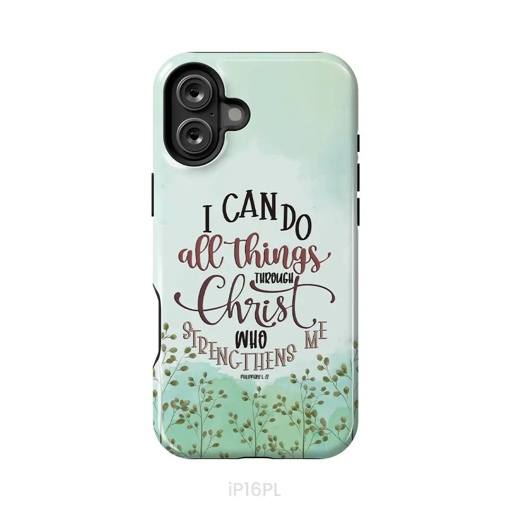 Philippians 4:13 I can do all things through Christ phone case iPhone 16 Plus / Tough Case