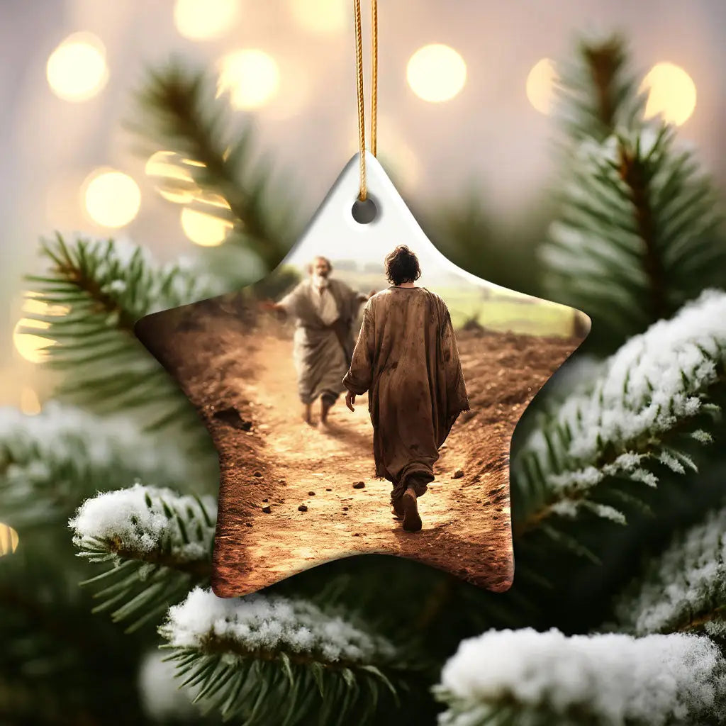 The Father Runs Towards His Son The Prodigal Son Ornament Star / 1-pack