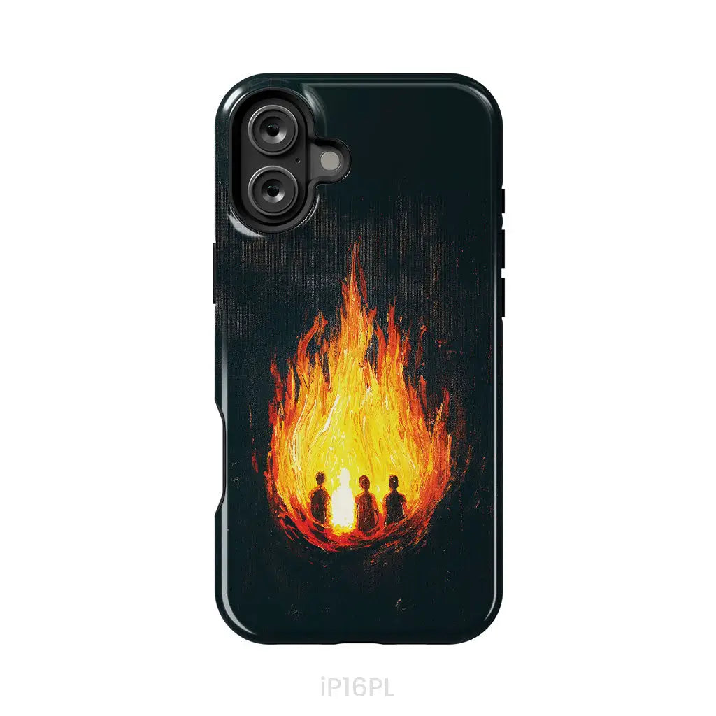 The Fiery Furnace Phone Case (Shadrach Meshach Abednego with Son of God) iPhone 16 Plus / Tough Case