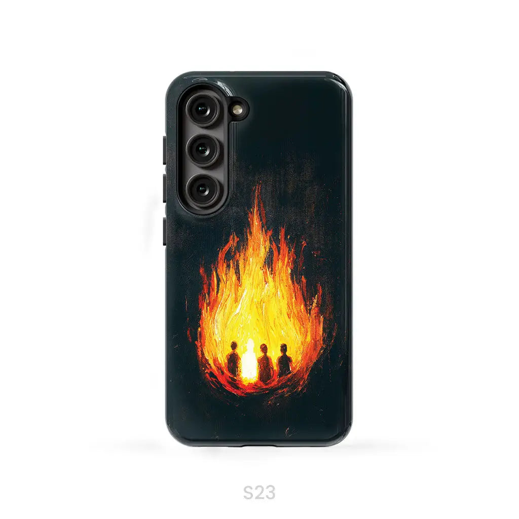 The Fiery Furnace Phone Case (Shadrach Meshach Abednego with Son of God) Samsung Galaxy S23 (Not for S23 FE) / Tough