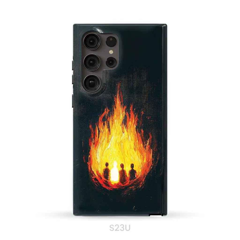 The Fiery Furnace Phone Case (Shadrach Meshach Abednego with Son of God) Samsung Galaxy S23 Ultra / Tough Case