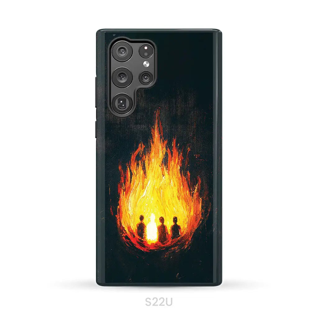 The Fiery Furnace Phone Case (Shadrach Meshach Abednego with Son of God) Samsung Galaxy S22 Ultra / Tough Case