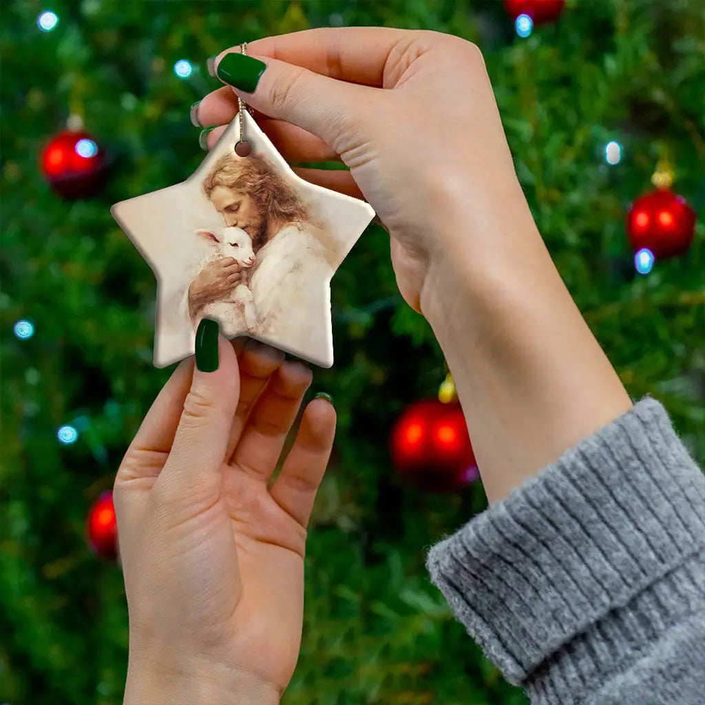 Faith-inspired ornament symbolizing Christ’s guidance, love, and comfort through life’s journey.