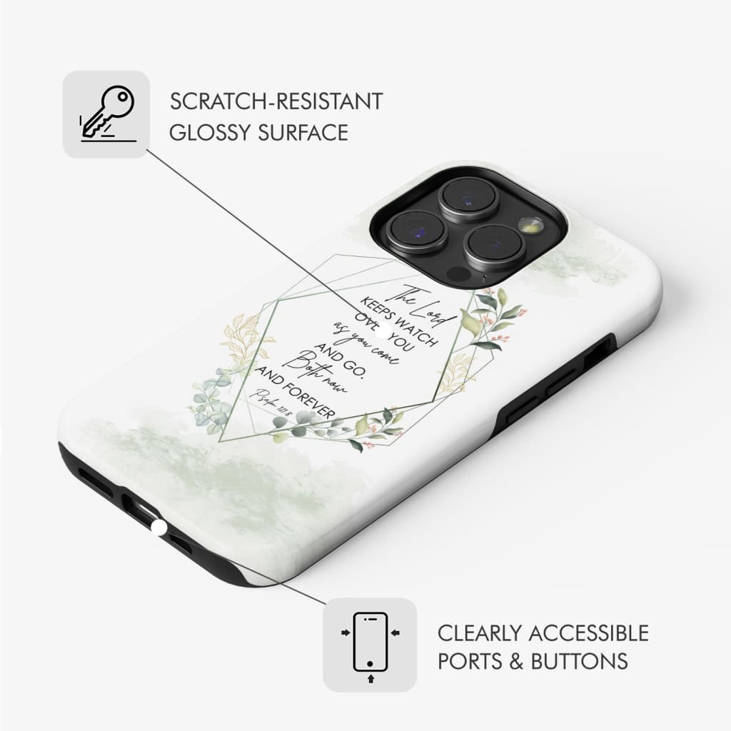 The Lord keeps watch over you as come and go phone case | Bible verse cases