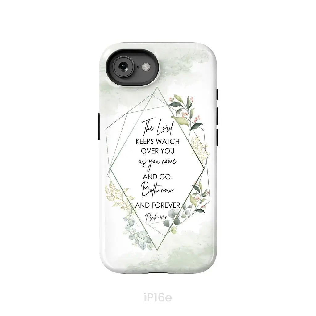 The Lord keeps watch over you as you come and go phone case | Bible verse phone cases iPhone 16e / Tough Case