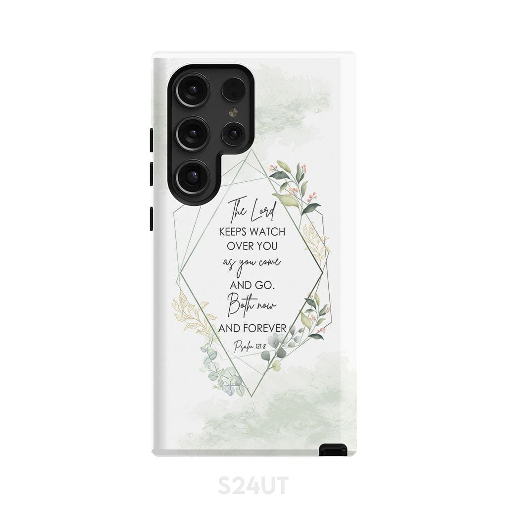 The Lord keeps watch over you as come and go phone case | Bible verse cases Samsung Galaxy S24 Ultra / Tough