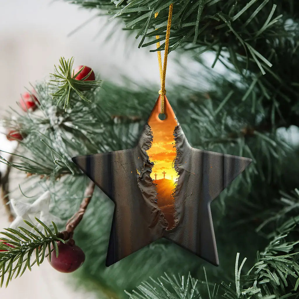 The Veil Was Torn at Jesus’ Crucifixion Ornament