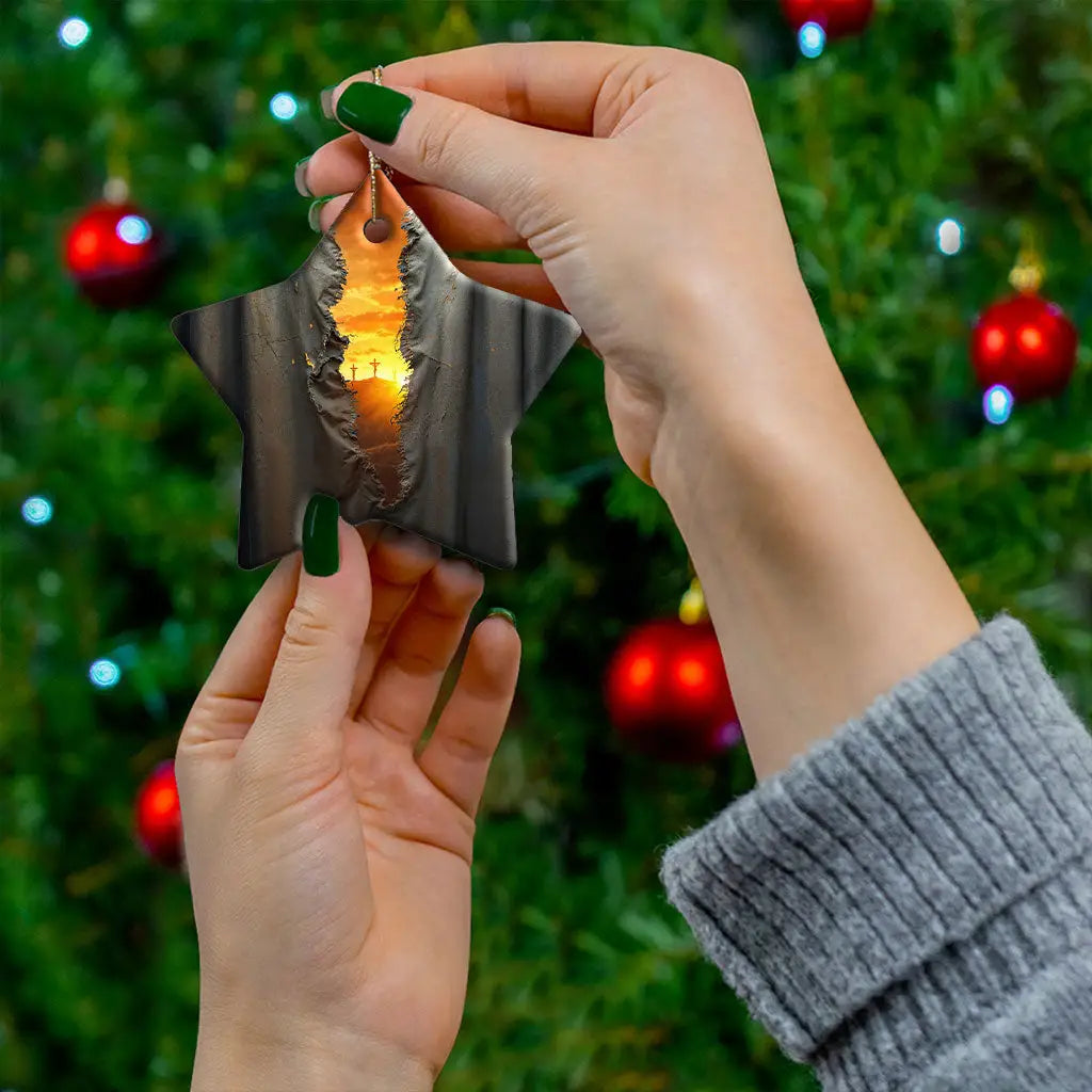 The Veil Was Torn at Jesus’ Crucifixion Ornament