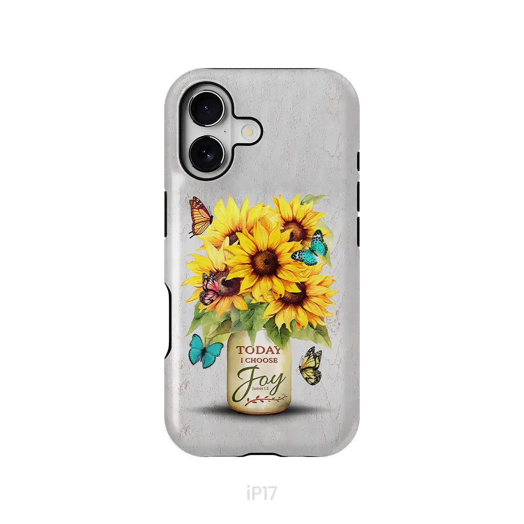 Today I Choose Joy Sunflower & Butterfly Vase Phone Case iPhone 17 / Tough Case