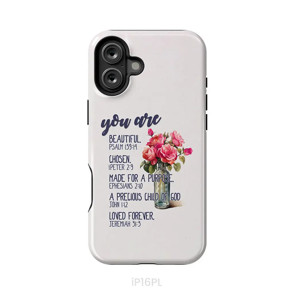 You Are Who God Says You Are Bible Verses Phone Case iPhone 16 Plus / Tough Case