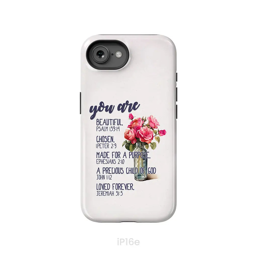 You Are Who God Says You Are Bible Verses Phone Case iPhone 16e / Tough Case