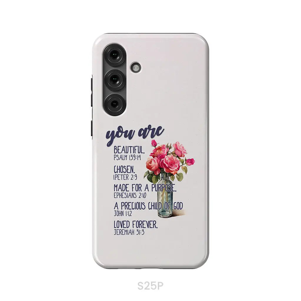 You Are Who God Says You Are Bible Verses Phone Case Samsung Galaxy S25 Plus / Tough Case