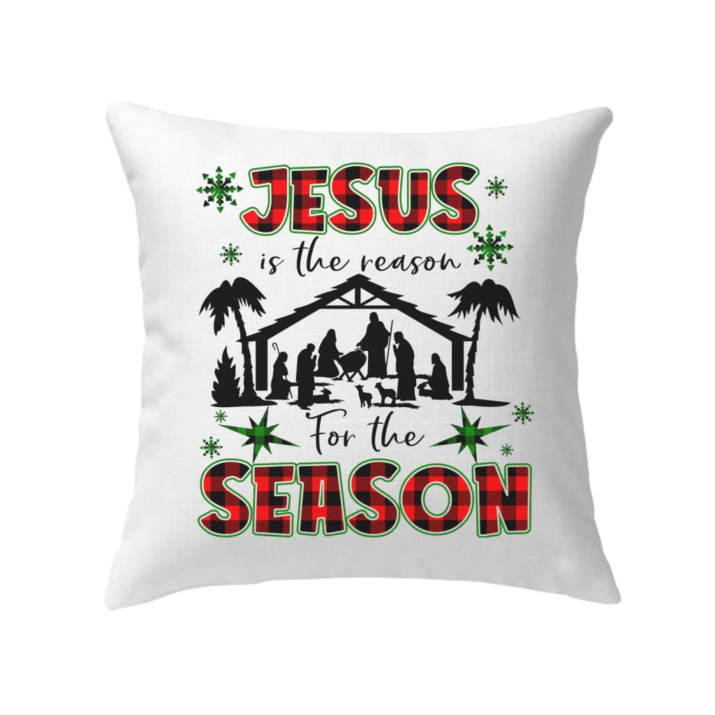 Jesus is the reason for the season pillow Christian Christmas pillows