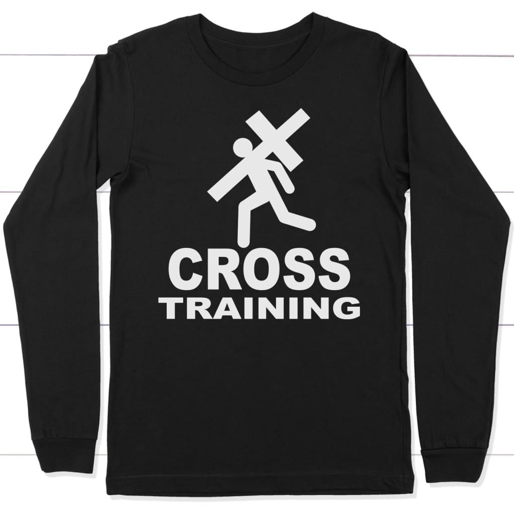 Cross training long sleeve t-shirt - Christian apparel Black / S