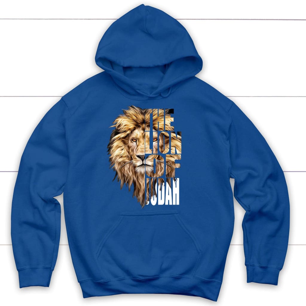Jesus the Lion of Judah hoodie - Christian hoodies Royal Blue / S