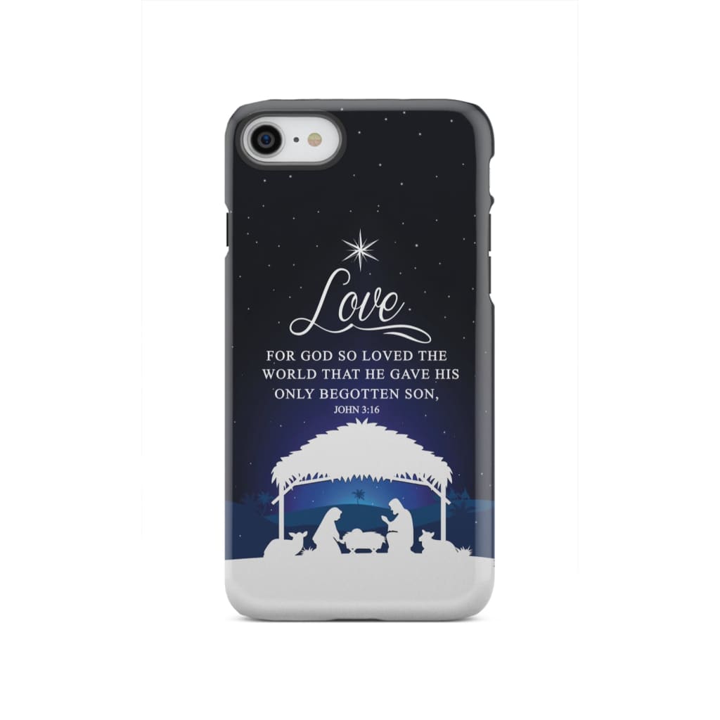 John 3:16 For God so loved the world Christmas phone case iPhone SE 2020 / Tough