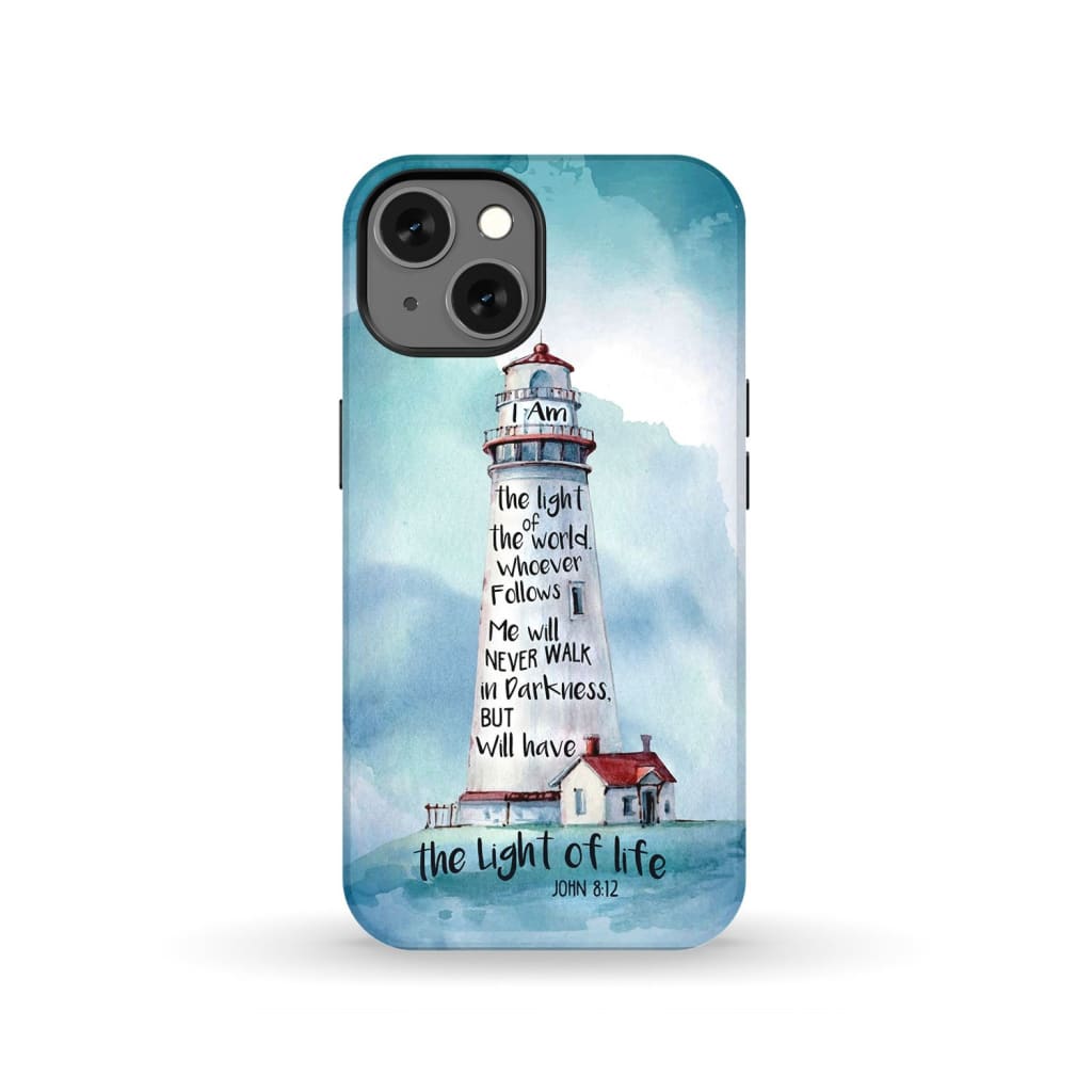 Lighthouse I Am the Light of World John 8:12 Bible Verse Phone Case iPhone 13 / Tough