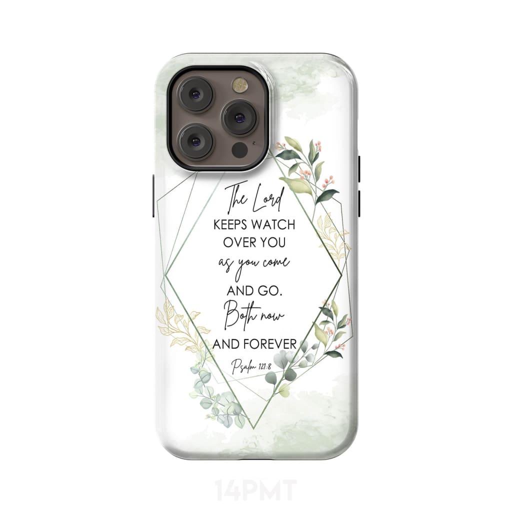 The Lord keeps watch over you as come and go phone case | Bible verse cases iPhone 14 Pro Max / Tough