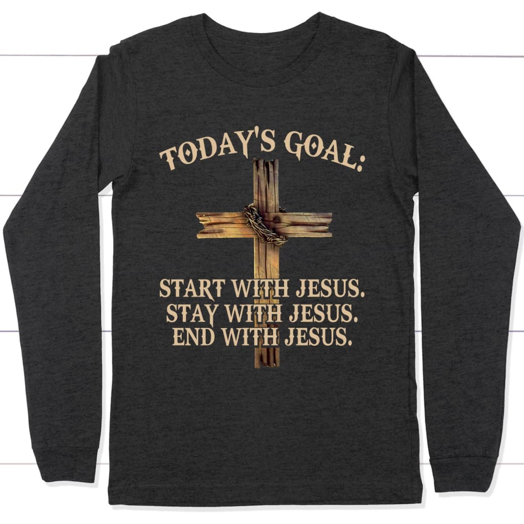 Today’s Goal long sleeve t-shirt Dark Grey Heather / S