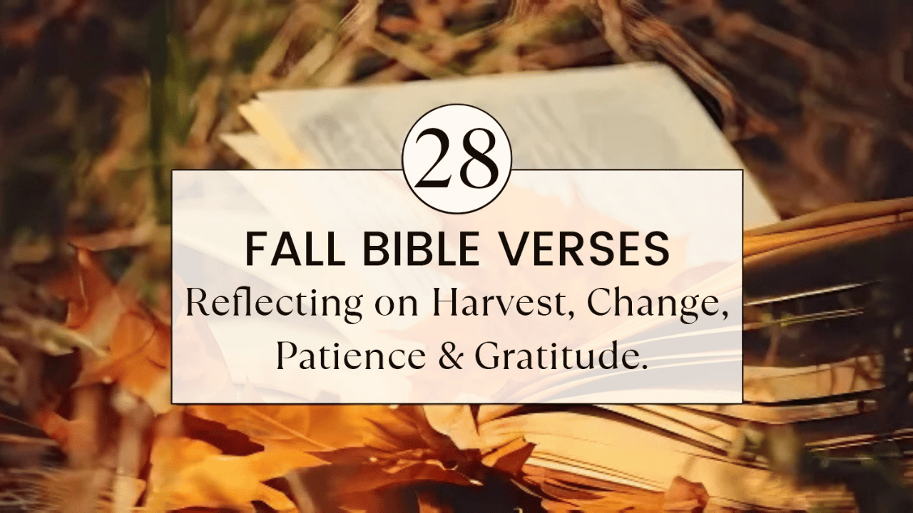 28 Fall Bible Verses: Reflecting on Harvest, Change, Patience & Gratitude