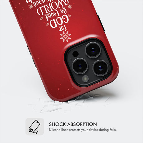 John 3:16 For God So Loved The World – Christmas Tree Christian Phone Case