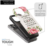 Romans 8:28 And We Know That In All Things God Works For The Good - Floral Christian Phone Case