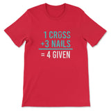 1 Cross 3 Nails 4 Given T-shirt Red / S