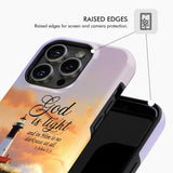 1 John 1:5 God is Light Lighthouse Christian Phone Case