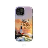 1 John 1:5 God is Light Lighthouse Christian Phone Case iPhone 15 / Tough