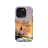 1 John 1:5 God is Light Lighthouse Christian Phone Case iPhone 15 Pro / Tough