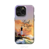 1 John 1:5 God is Light Lighthouse Christian Phone Case iPhone 15 Pro Max / Tough